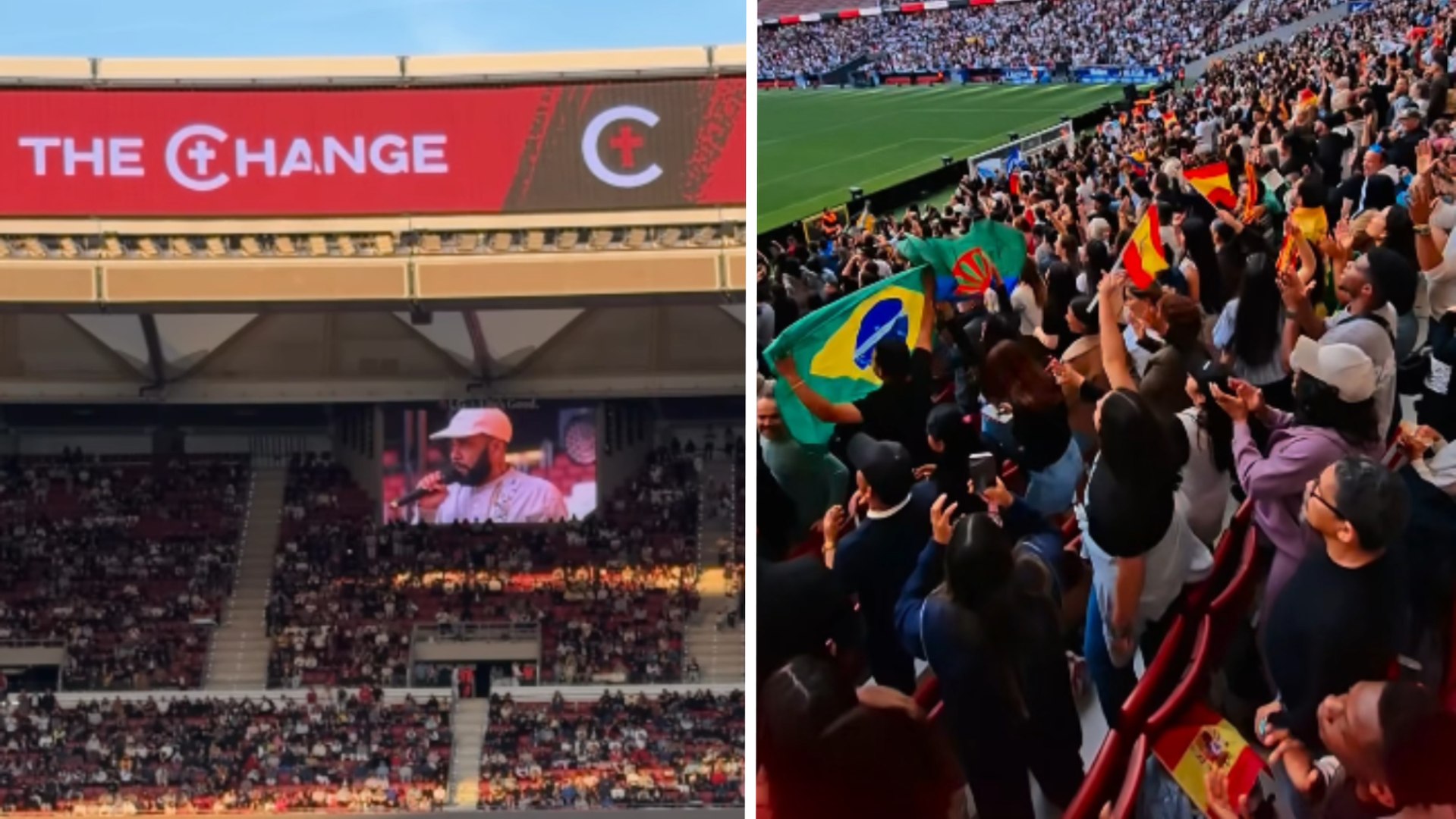 El exjugador del Barça lo hizo con un discurso en un multitudinario evento católico.