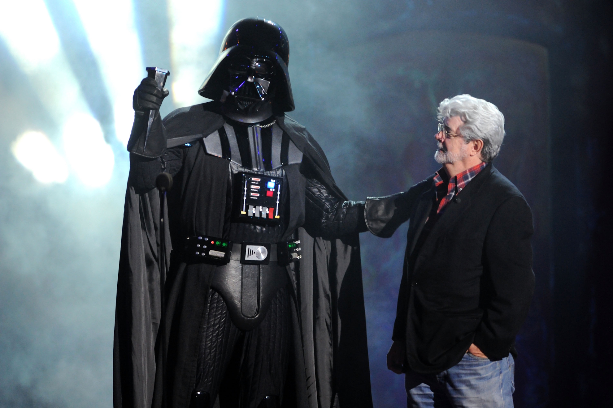Darth Vader y George Lucas.