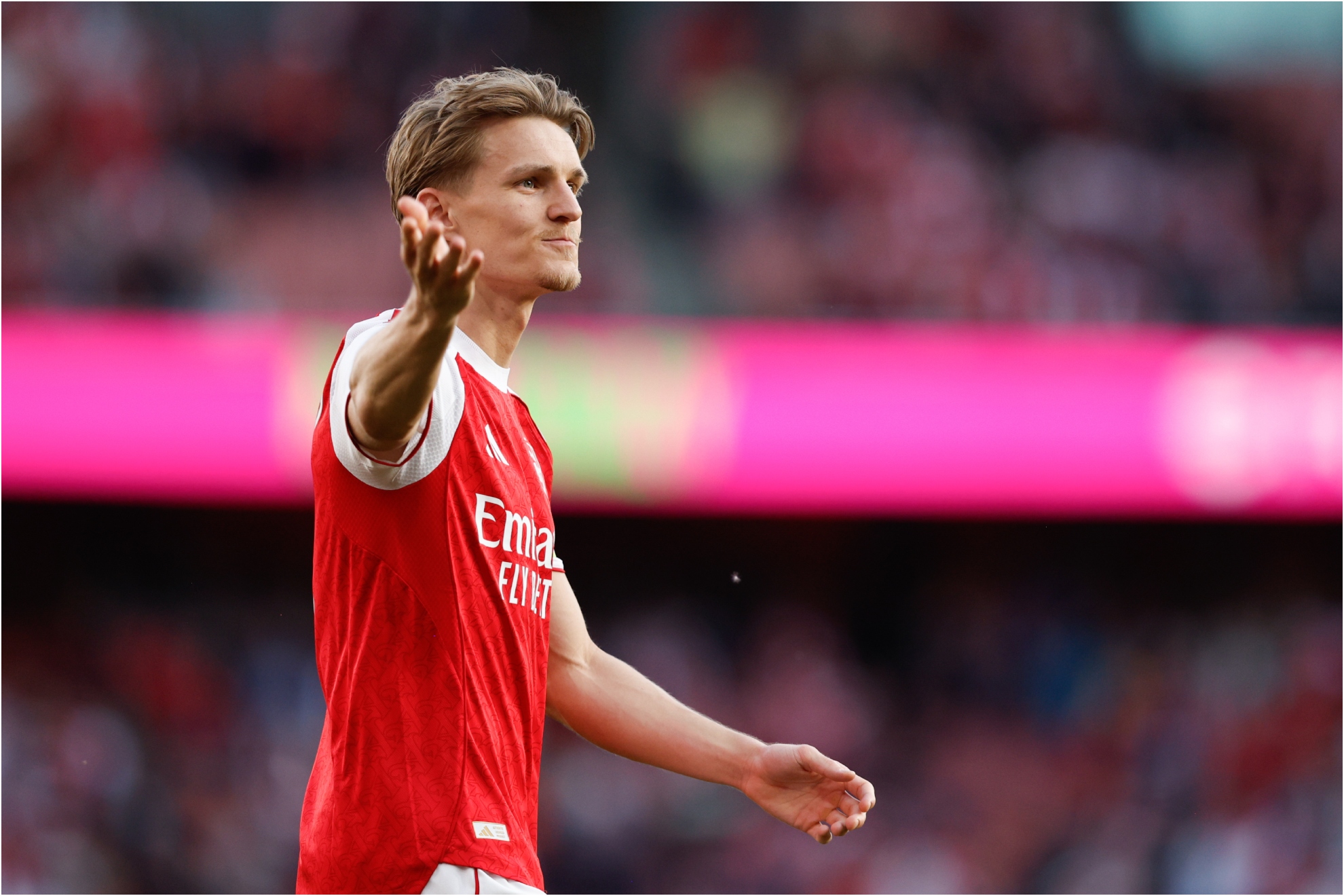 Martin Odegaard, durante un partido de este curso.