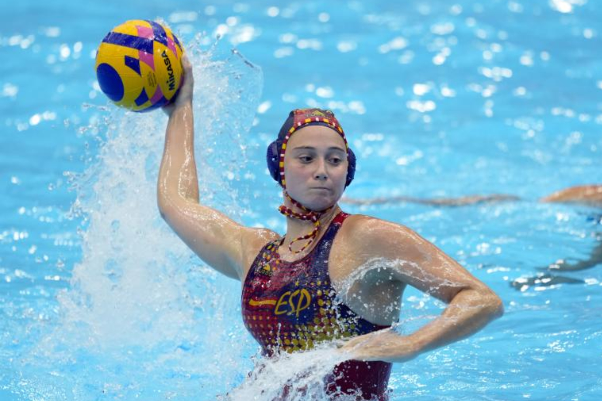 Elena Ruiz, en un partido de España.