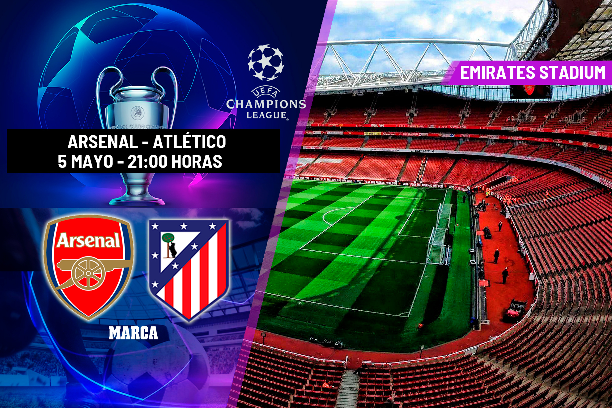 Saka adelanta al Arsenal en la semifinal de Champions; el Atlético busca la remontada en Londres — image 5