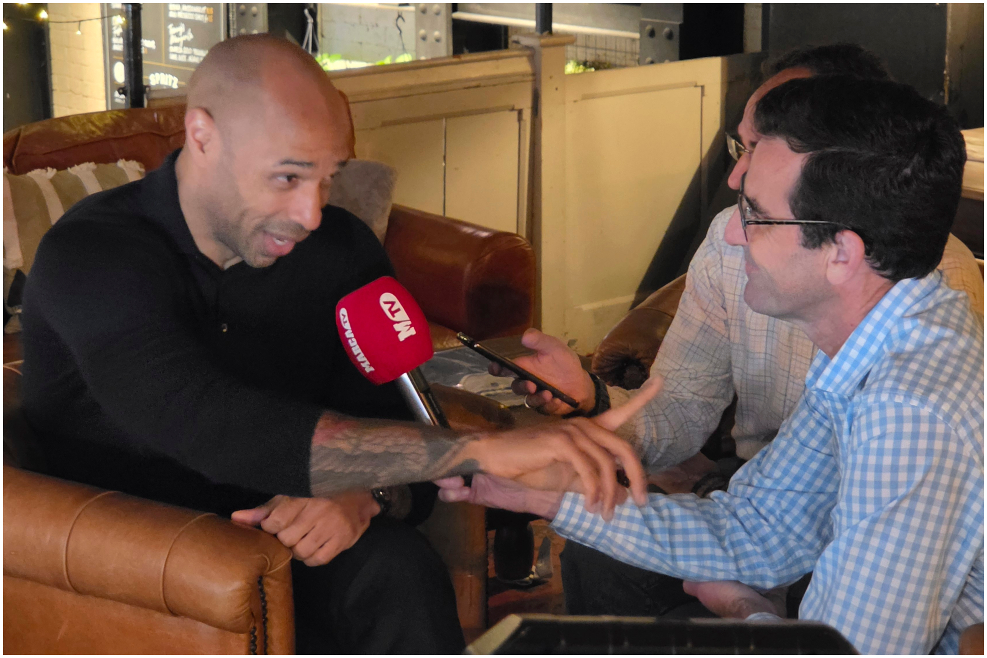 Thierry, with the MARCA editor in London.