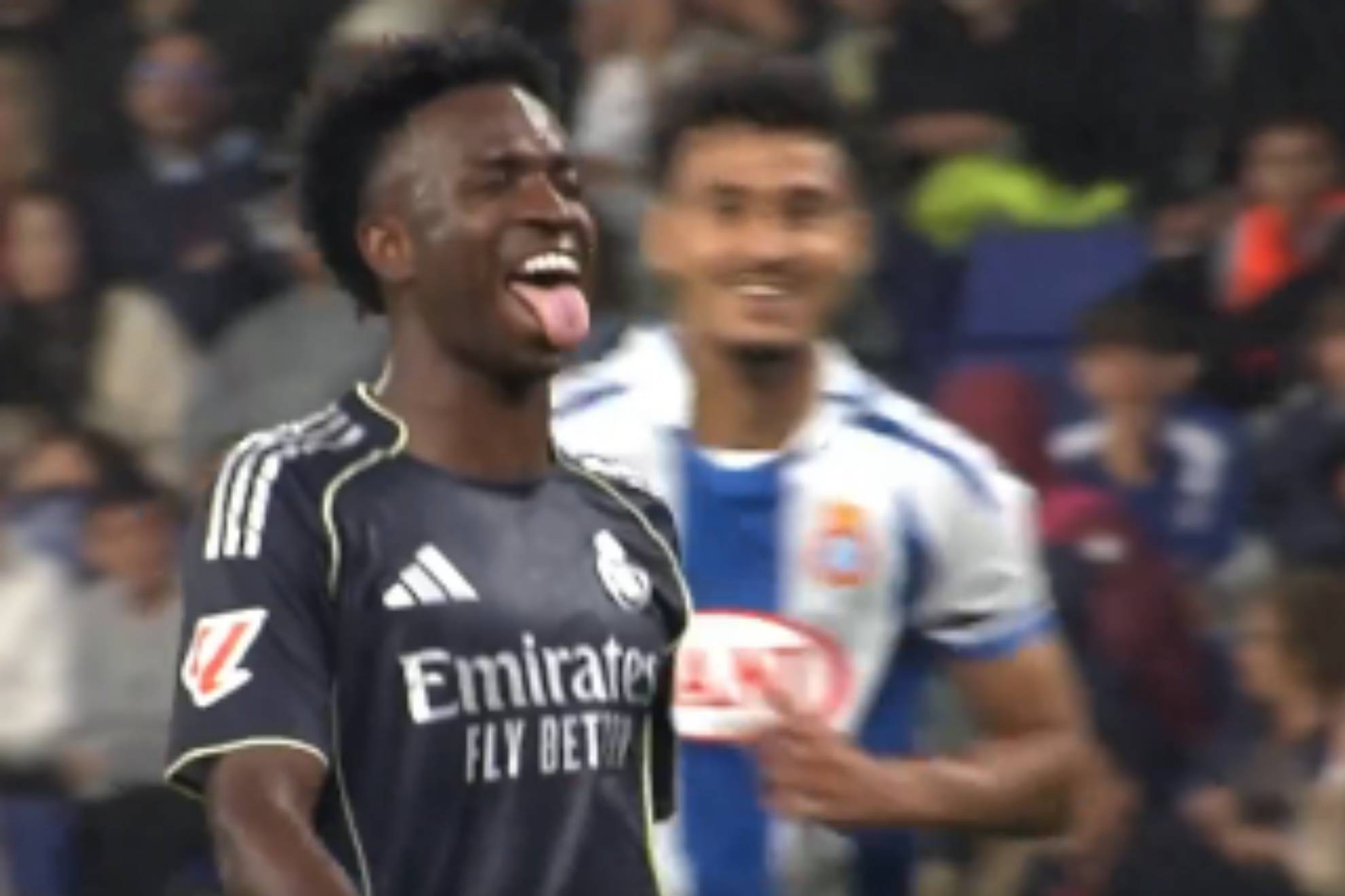 El pique de Vinicius: mandó "a Segunda" a un jugador del Espanyol al que llamó "tonto" y "malísimo"