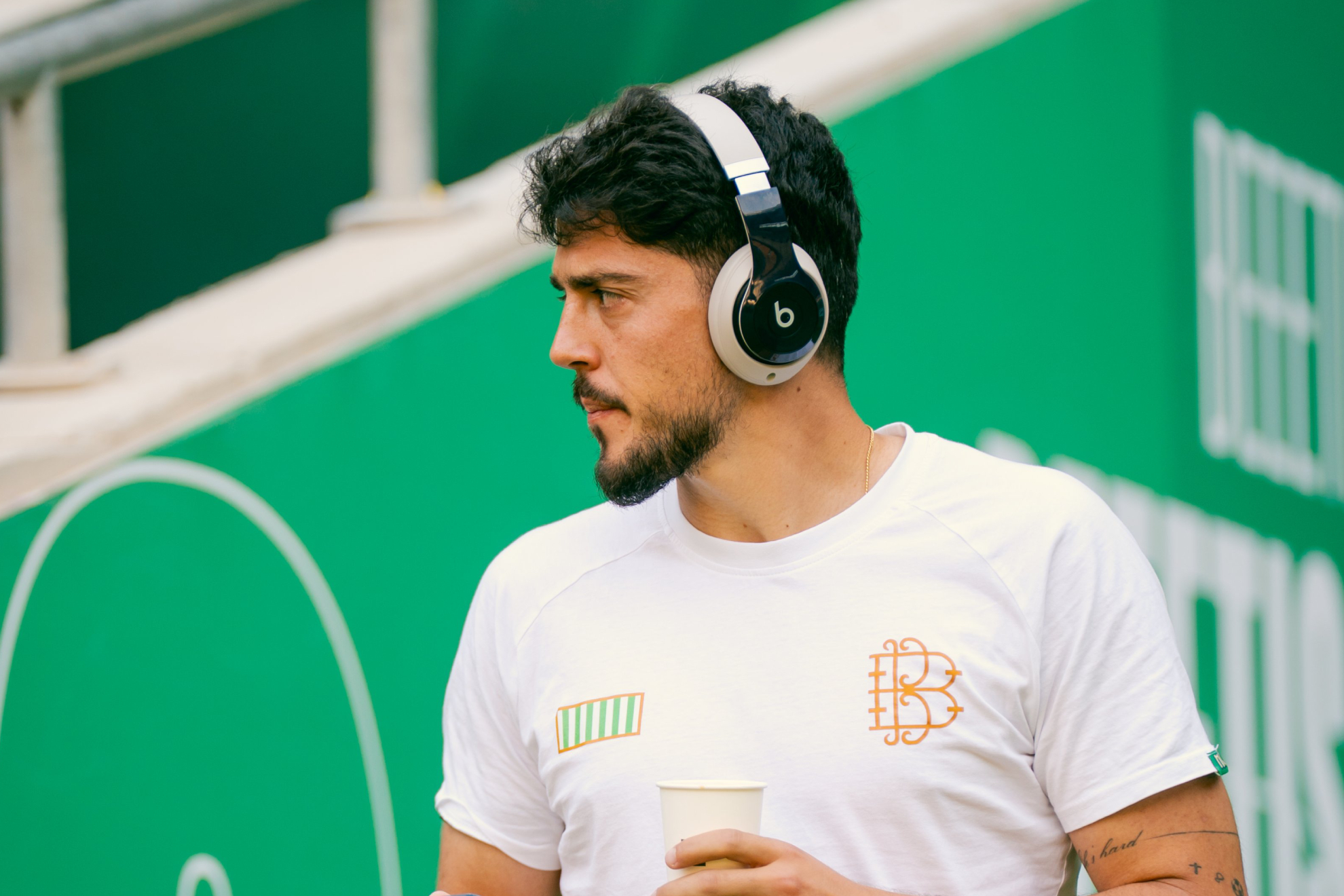 Fornals, antes de un partido en La Cartuja