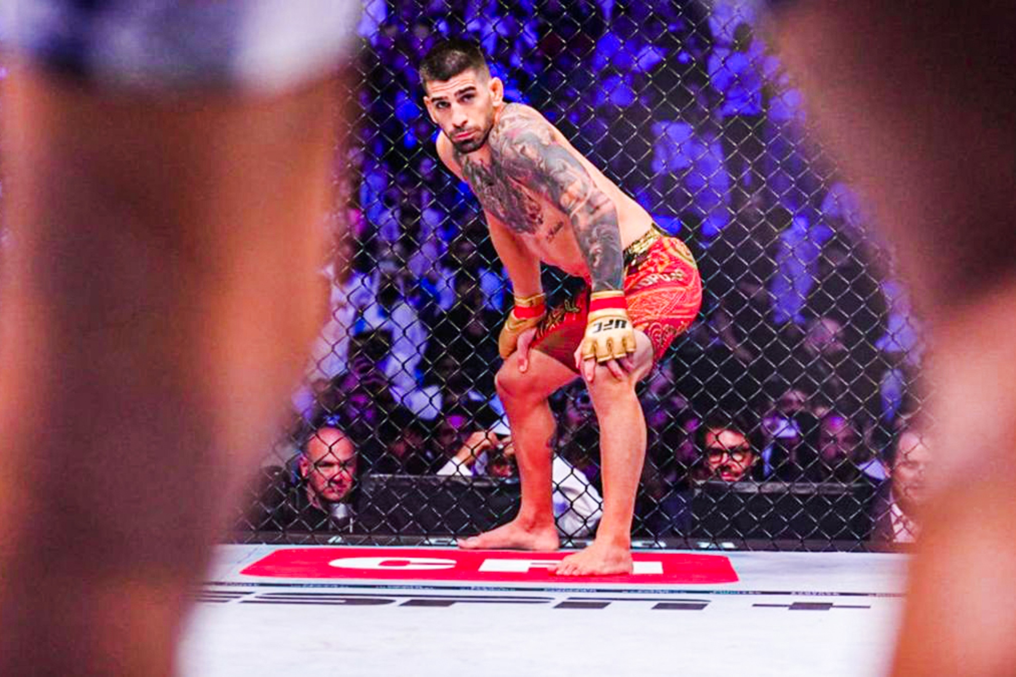 Ilia Topuria, antes de un combate.