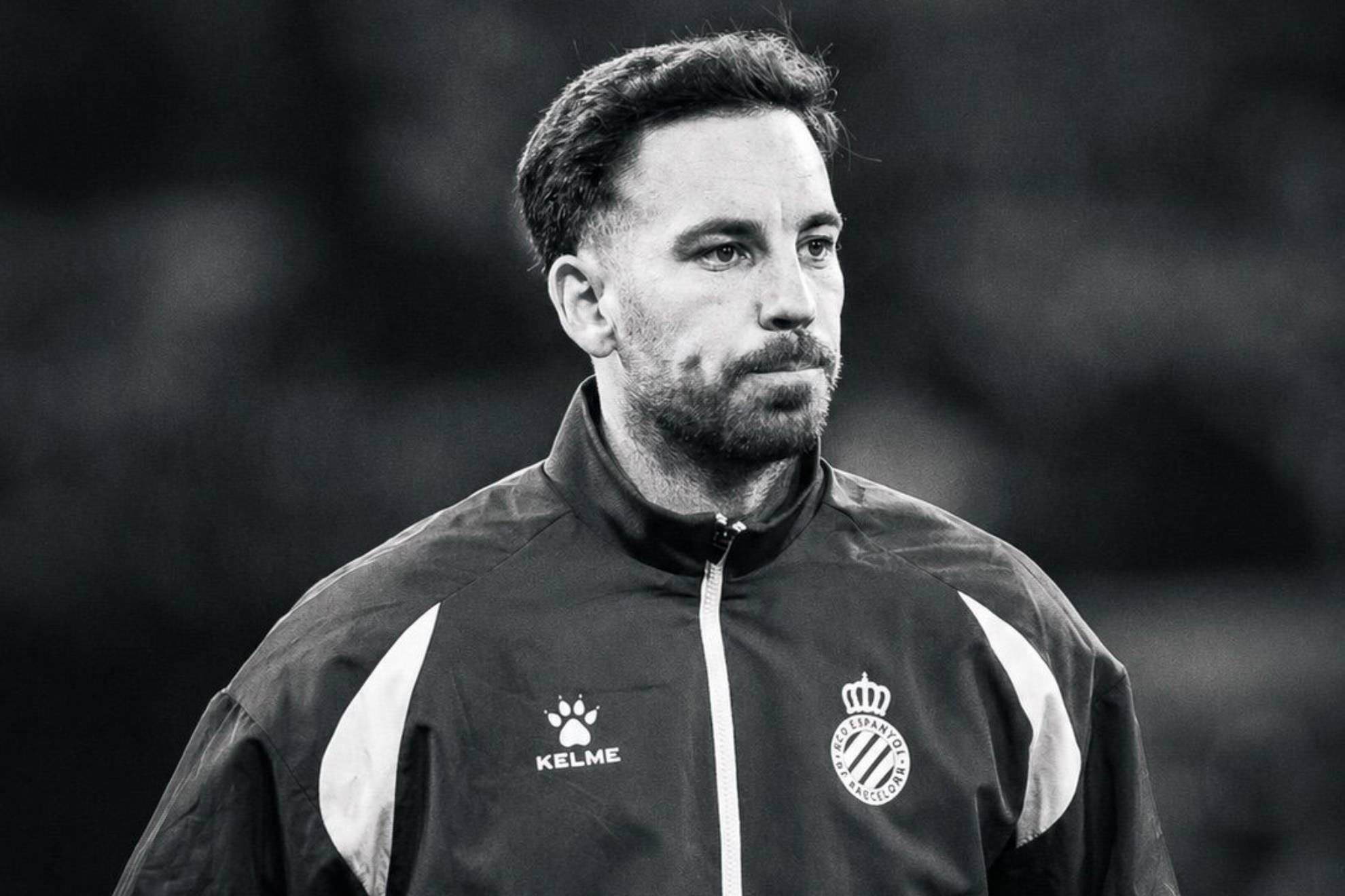 Edu Expósito antes de un partido con el Espanyol.