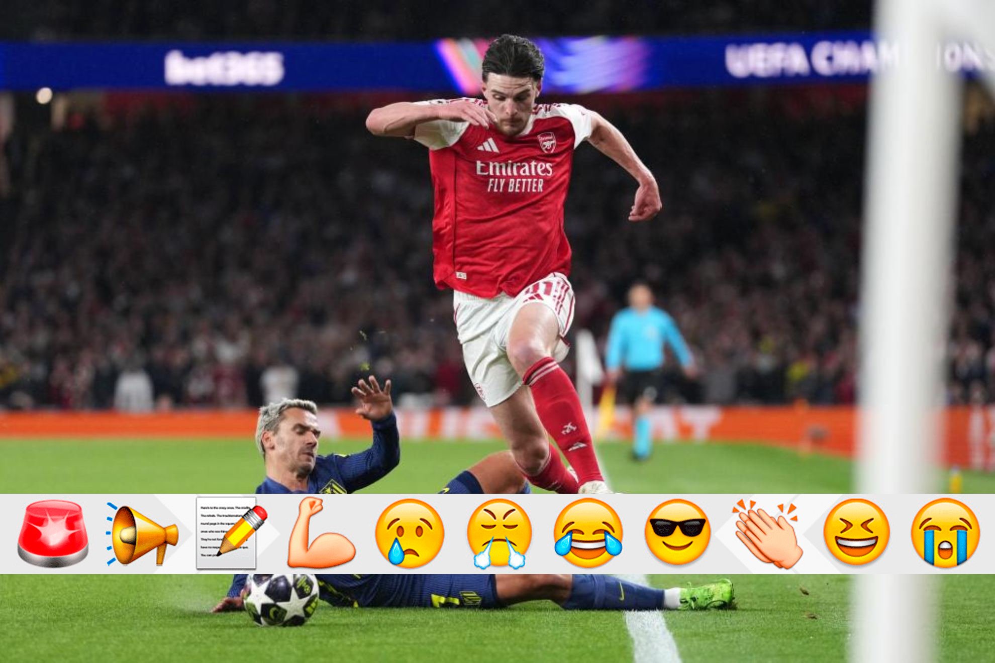 Griezmann, ante el Arsenal.