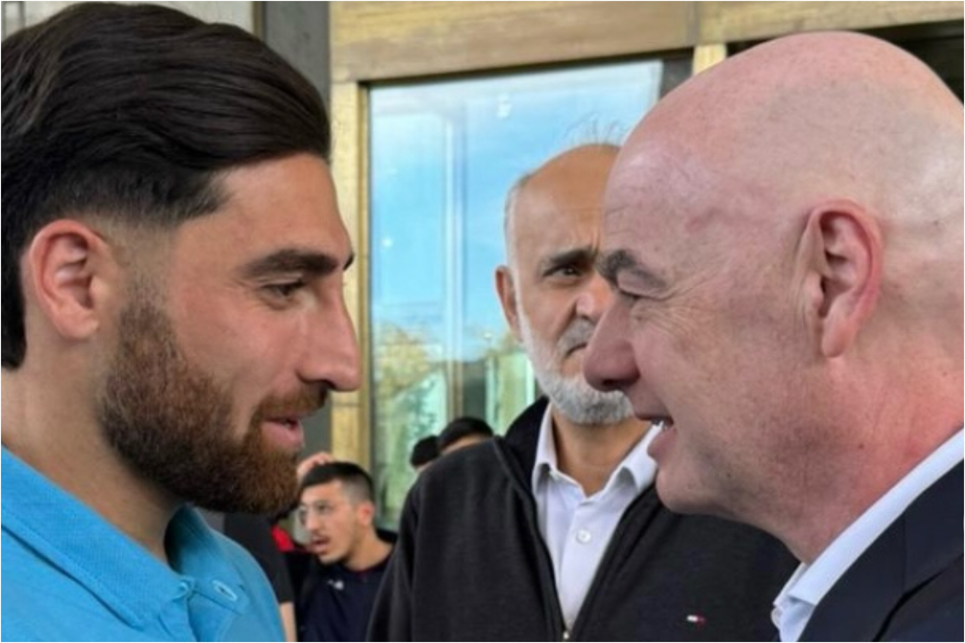 Infantino, en su reunión con Irán este pasado mes de marzo.