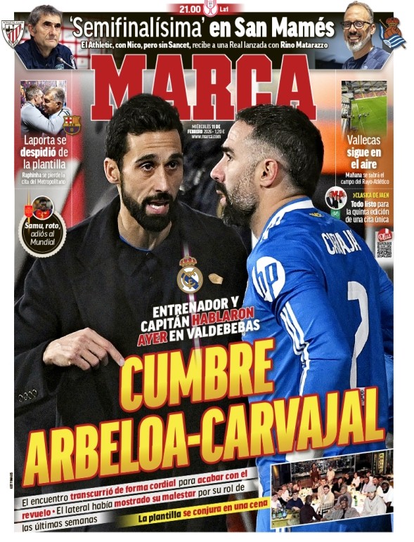 Portada de MARCA del 11 de febrero.