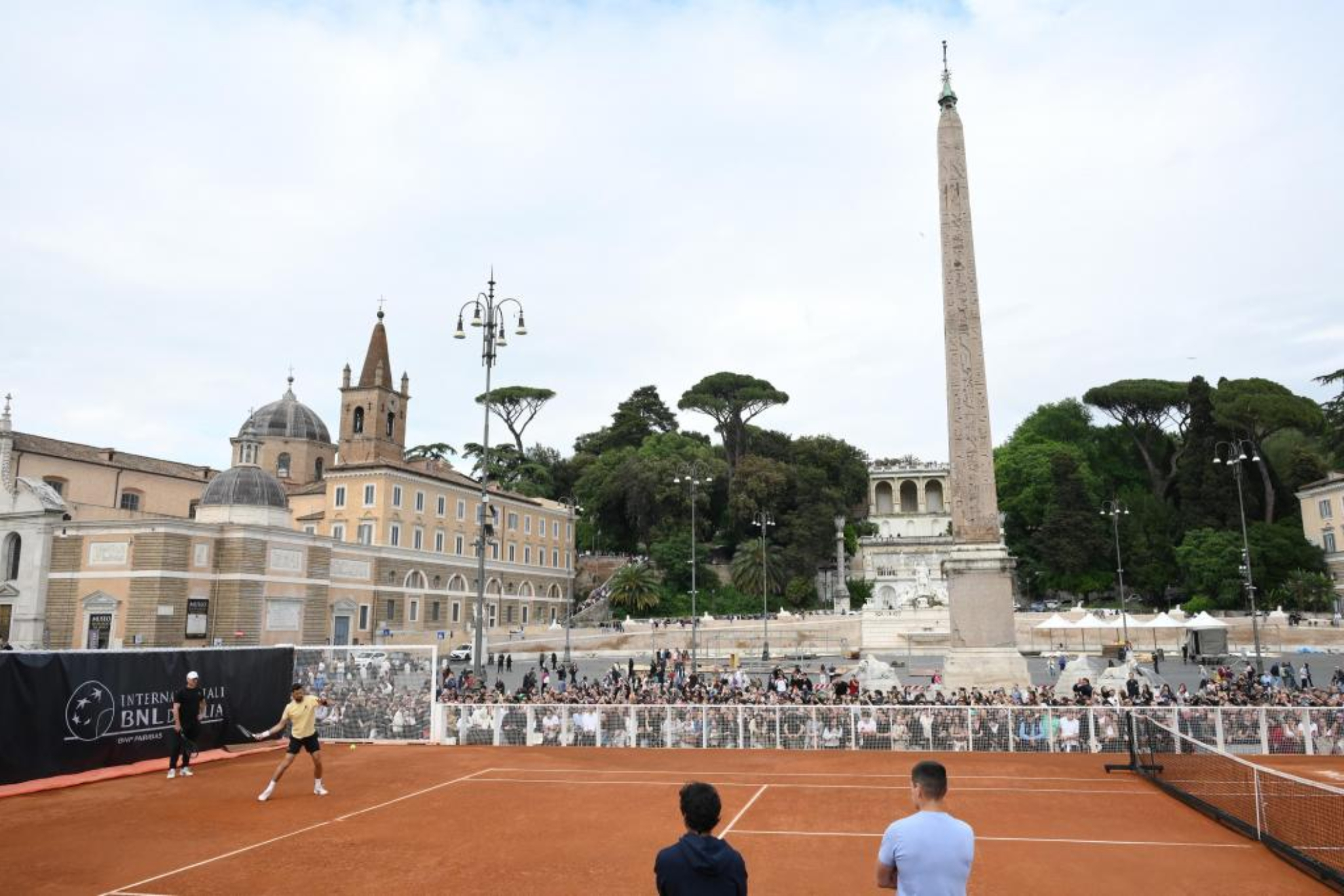 Djokovic, en la Piazza del Popolo de Roma