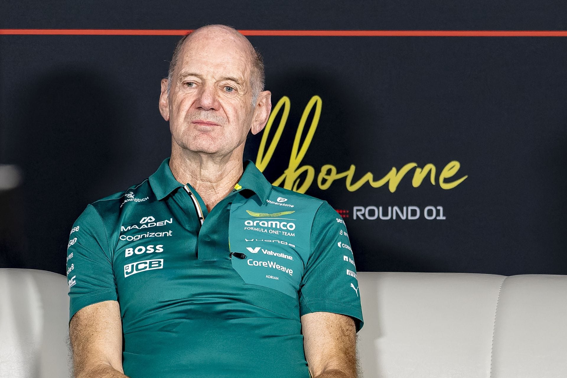 Adrian Newey, en Australia 2026, el último GP en el que estuvo presente.