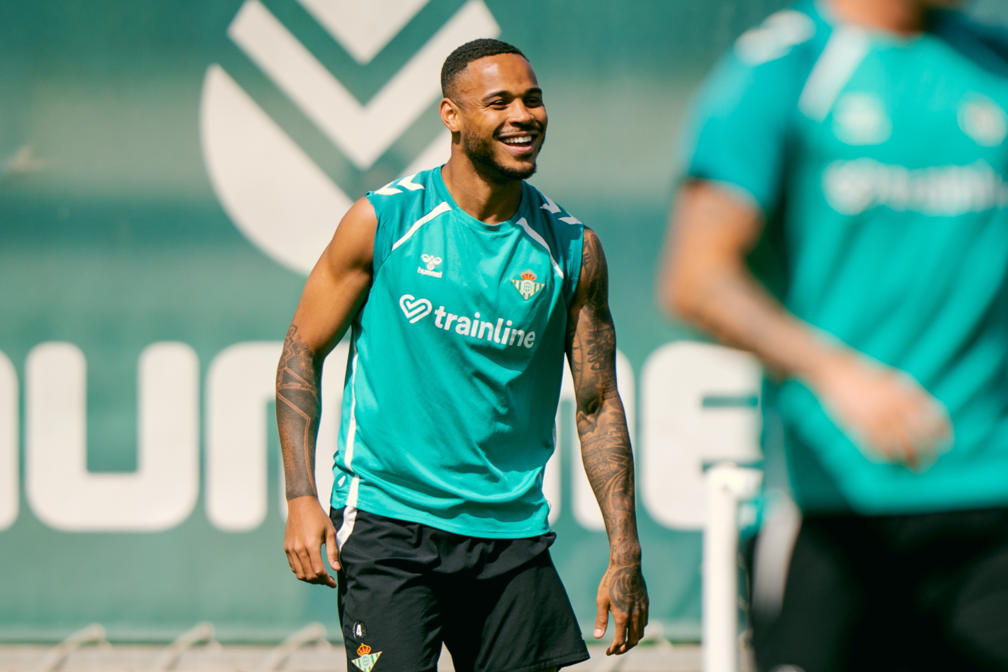 Natan, en el entrenamiento de hoy