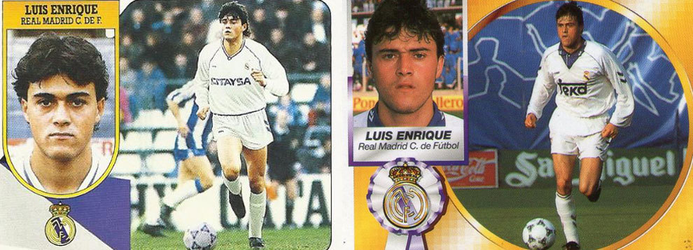 En 2014 Luis Enrique aseguró no reconocerse de blanco en los cromos de la época.