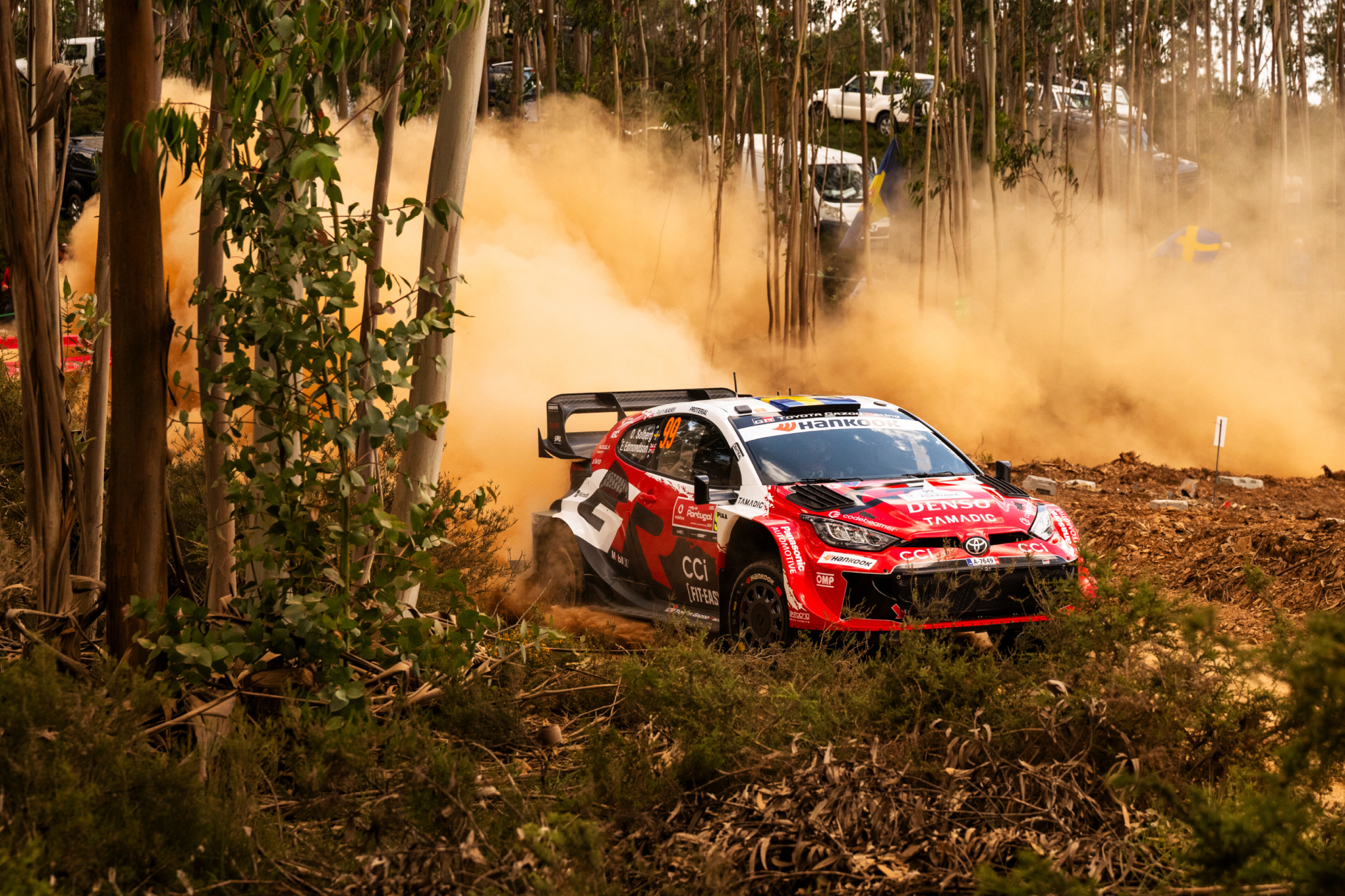 Oliver Solberg, en uno de los tramos en Portugal.