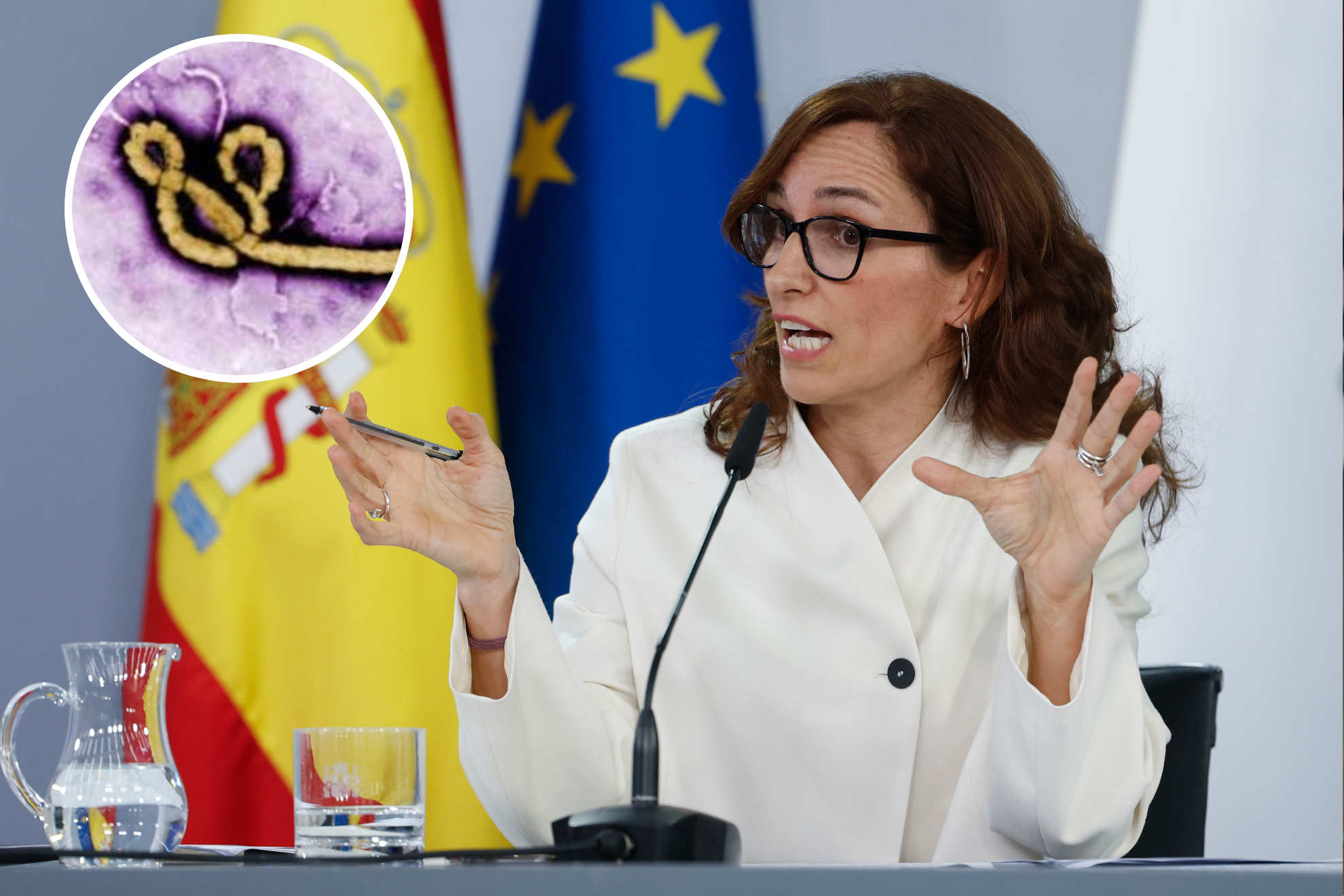 Mónica García, ministra de Sanidad, explica por qué se ha propagado el hantavirus en el barco: "Es muy distinto a la vida cotidiana"