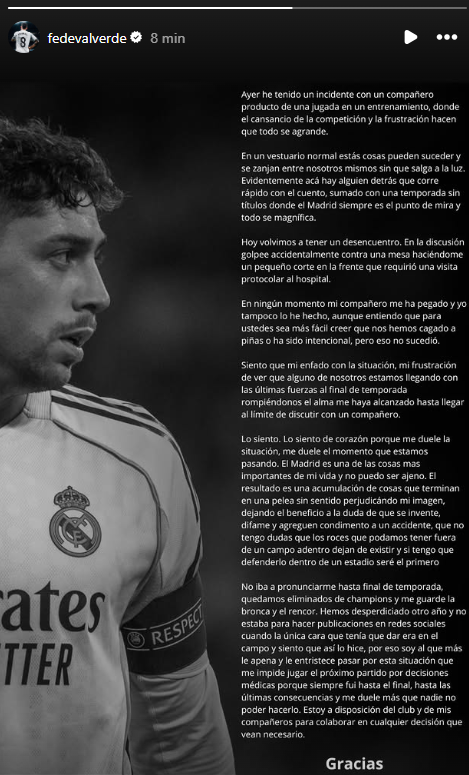 Valverde's statement