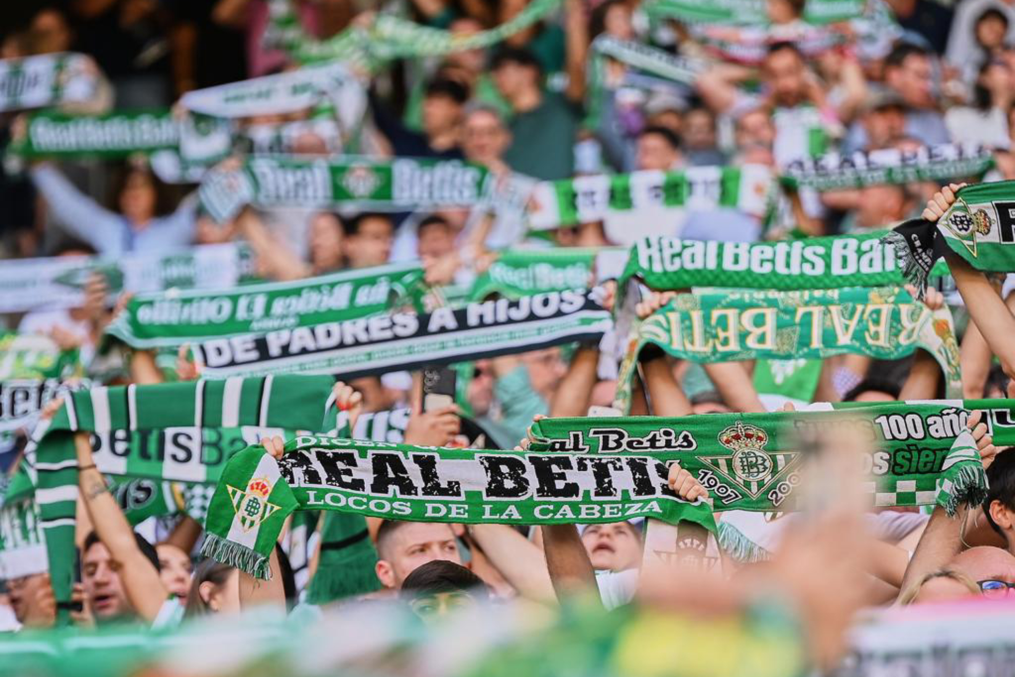 Aficionados del Betis en La Cartuja