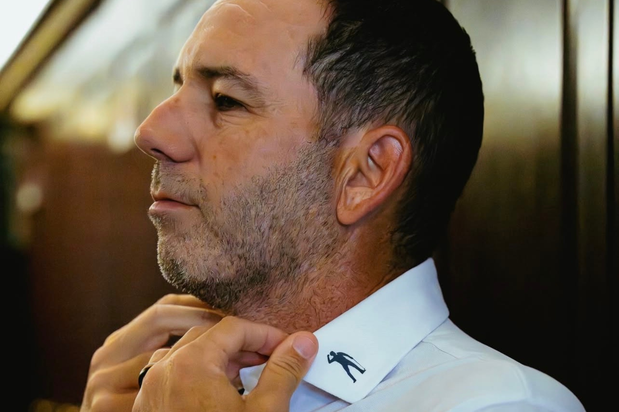 Sergio García (46) con el polo de la imagen de Seve