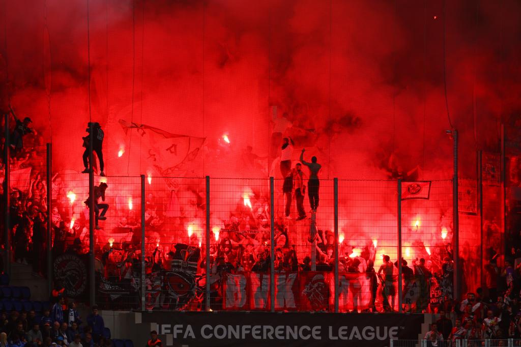 The Rayista fans in Strasbourg.