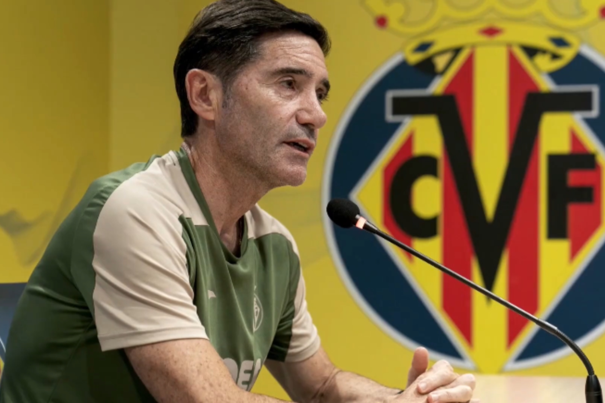 Marcelino, en rueda de prensa.