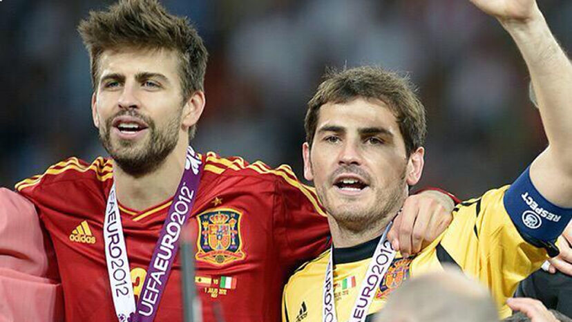 Iker Casillas y Gerard Piqué