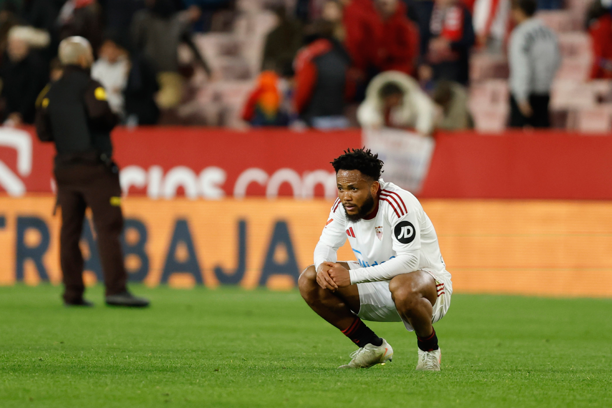 Ejuke, durante un partido contra el Sevilla esta temporada.