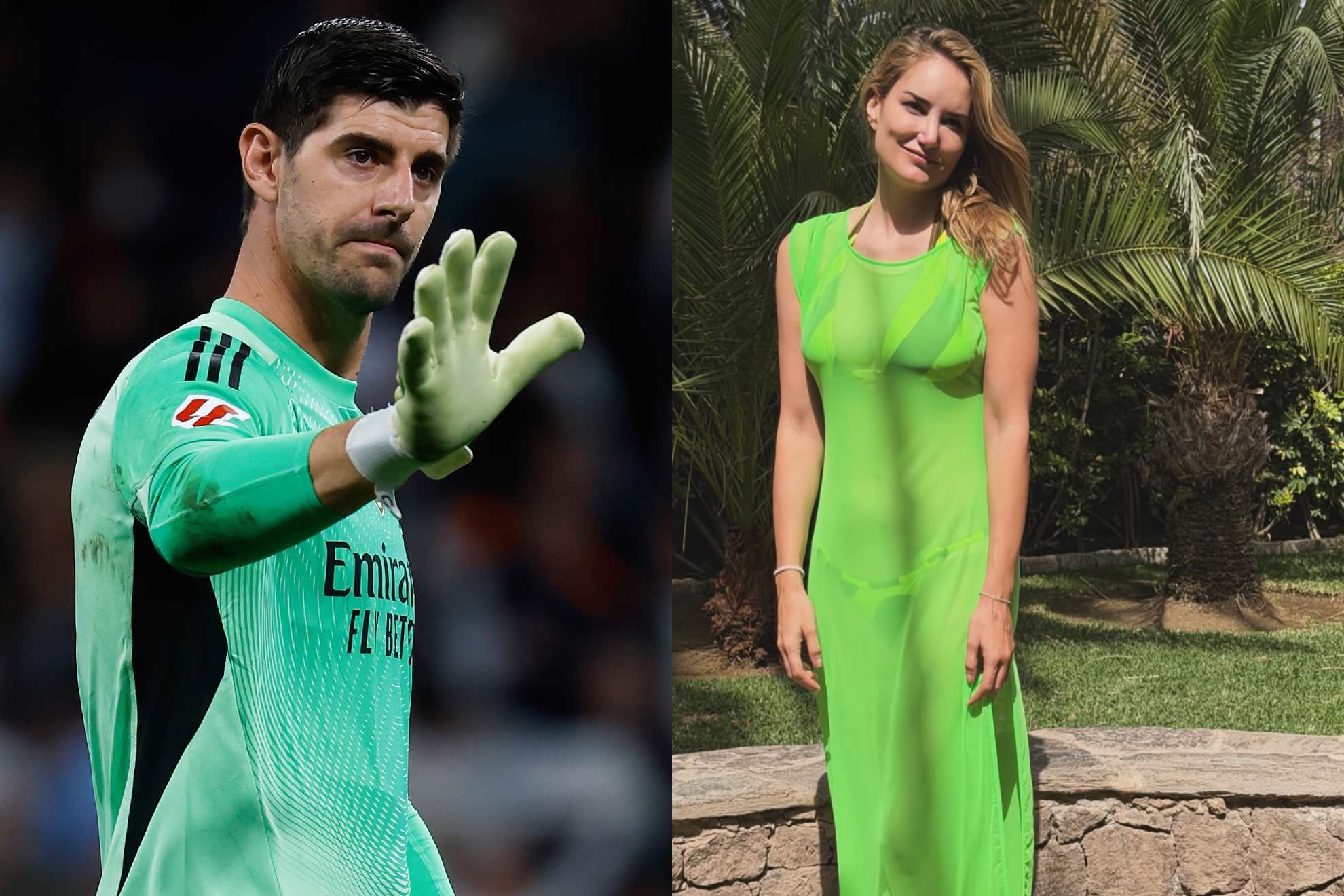 Courtois y Alba Carrillo.