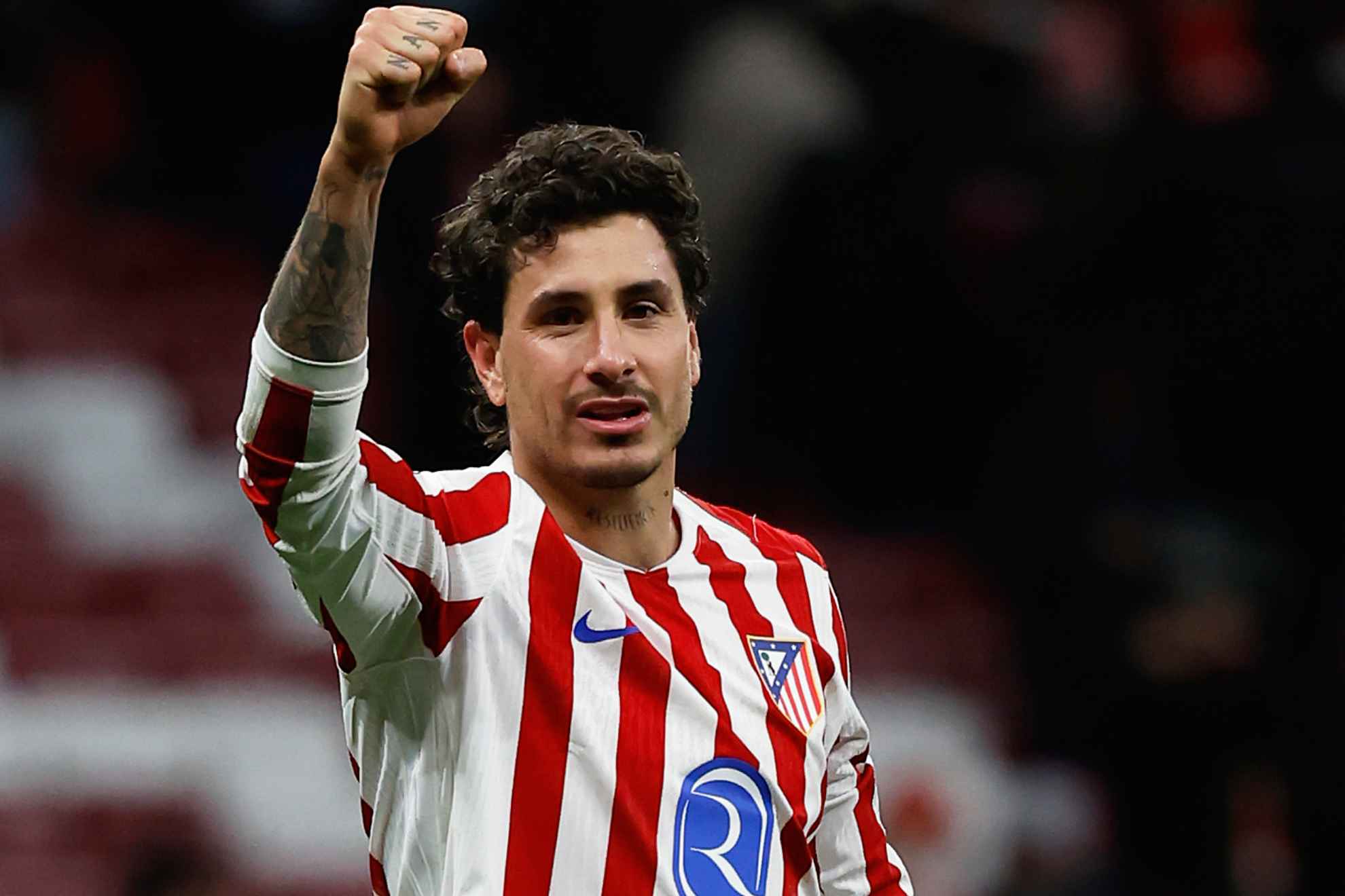 Giménez, durante un partido con el Atlético