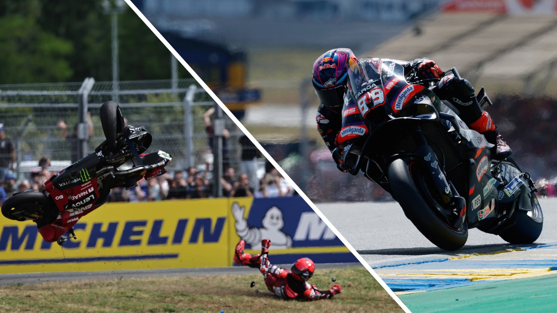 Jorge Martín se lleva el Sprint y fuerte caída de Márquez