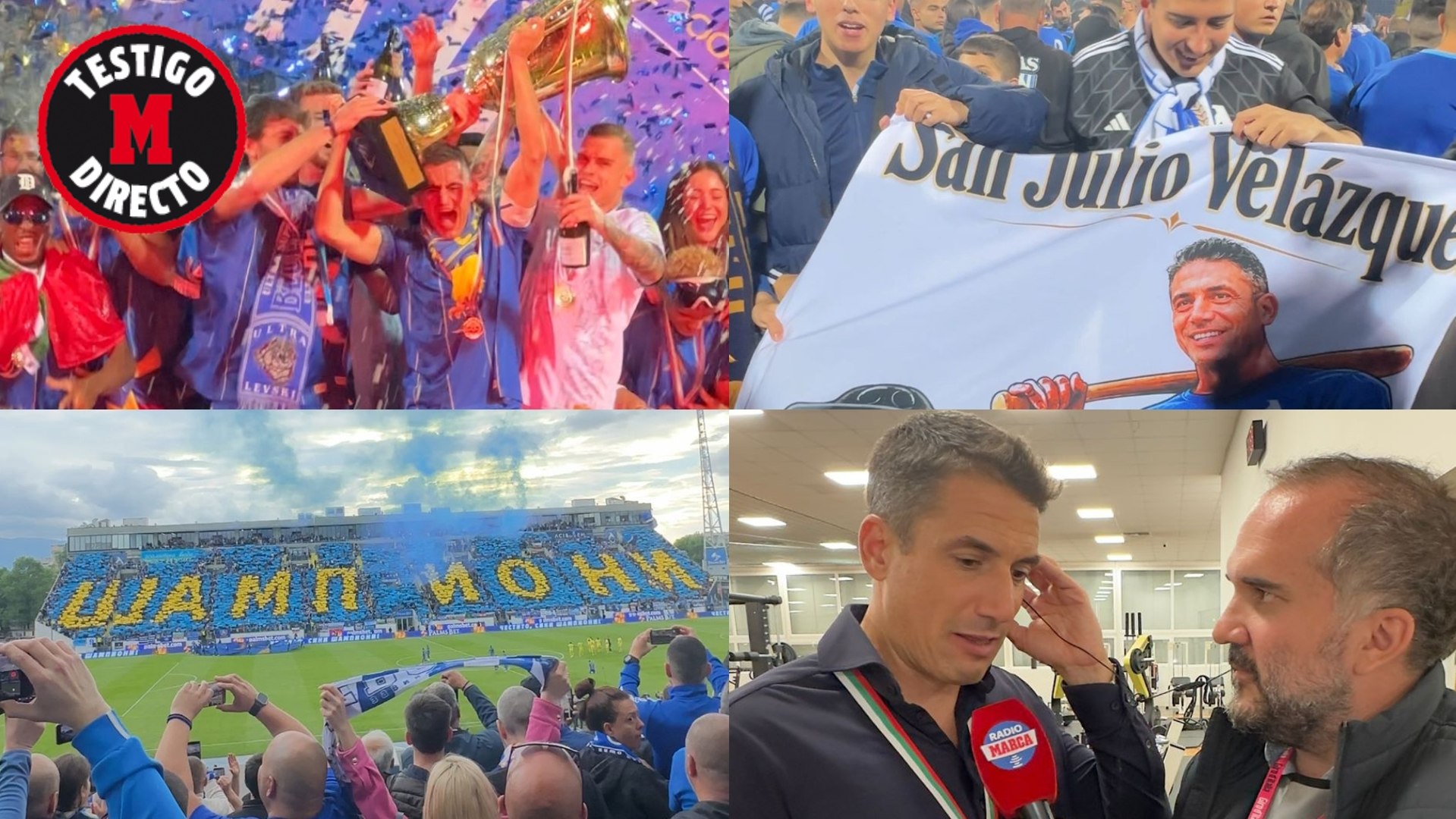El estadio Georgi Asparuhov temblaba mucho antes del pitido final. Las gradas saltaban al mismo tiempo, las bufandas azules giraban sobre las cabezas y el ruido caía desde el fondo como una ola constante, vieja, acumulada durante demasiados años. Diecisiete. Exactamente diecisiete años llevaba el Levski Sofía sin tocar la liga búlgara. Y esta noche, en Sofía, todo sonó a liberación.