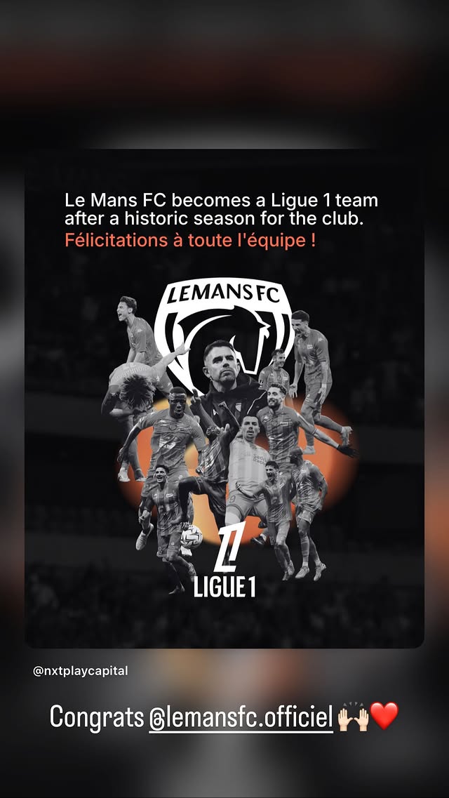Courtois' congratulations to Le Mans.