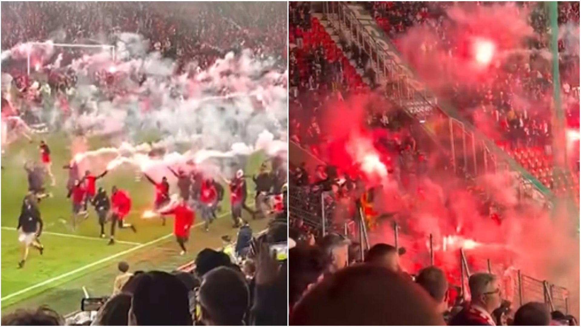 El derbi de Praga entre el Slavia y el Sparta fue suspendido la noche del sábado tras el caos desatado después de que cientos de ultras locales invadieran el campo cuando su equipo ganaba 3-2 y estaba a menos de cuatro minutos de proclamarse campeón de liga.