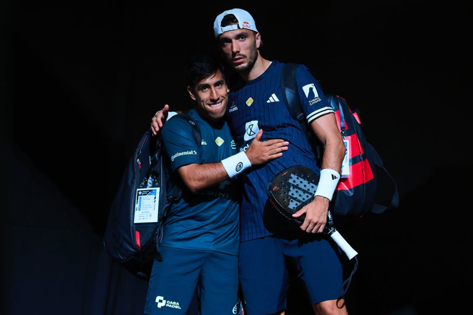 Chingotto y Galán durante la final del P2 de Asunción.