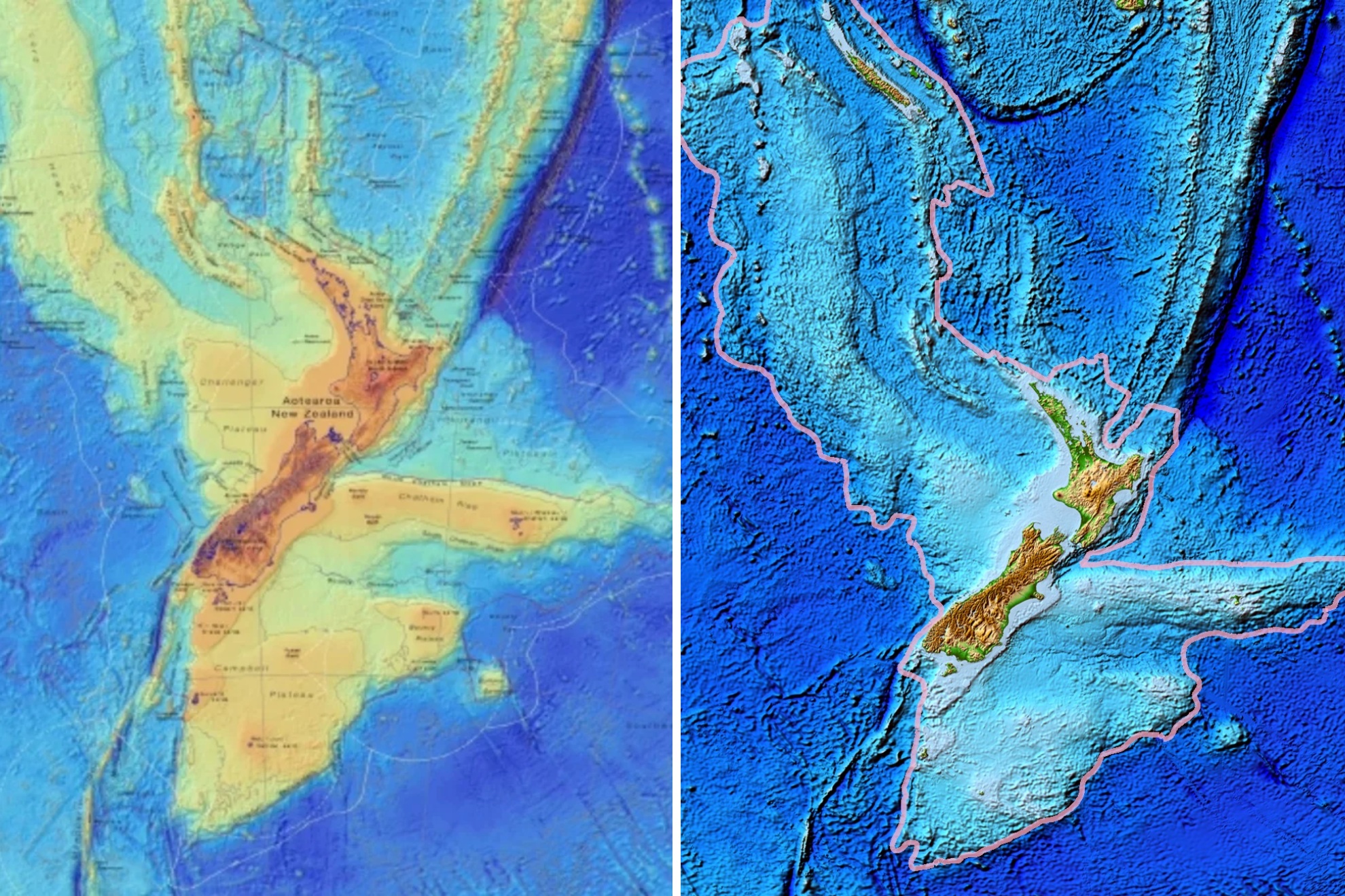 Mapa de Zealandia