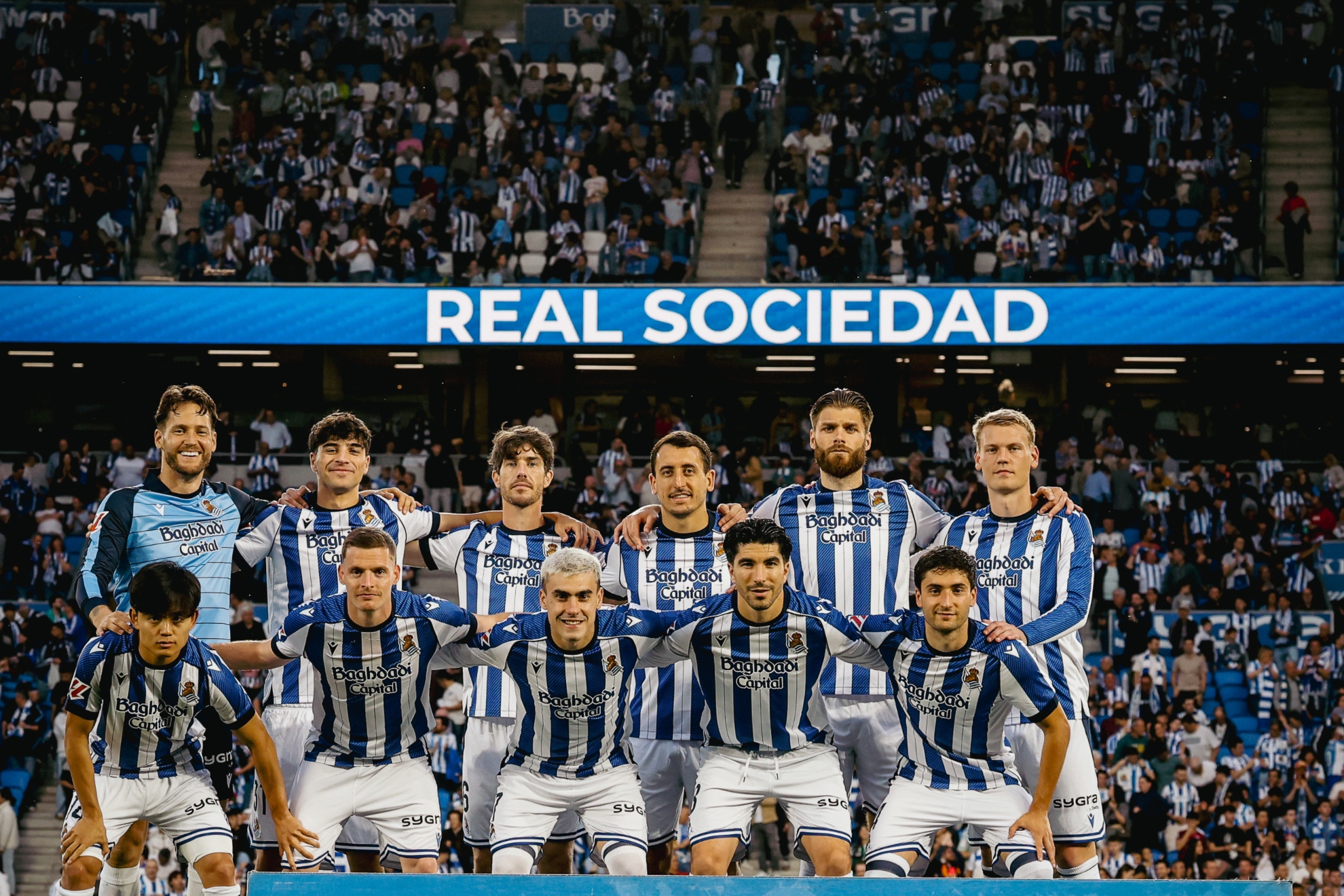 Equipo titular de la Real Sociedad el sábado pasado contra el Betis en Anoeta.