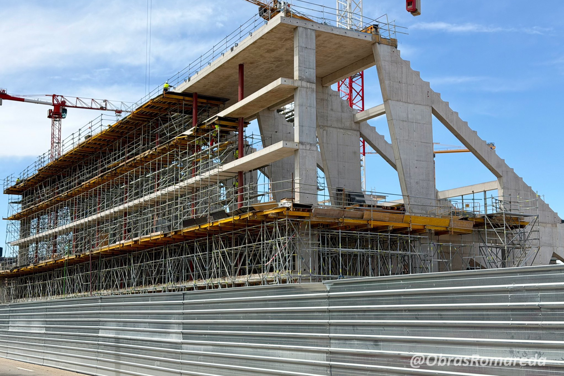 Estado actual de las obras de la Nueva Romareda.
