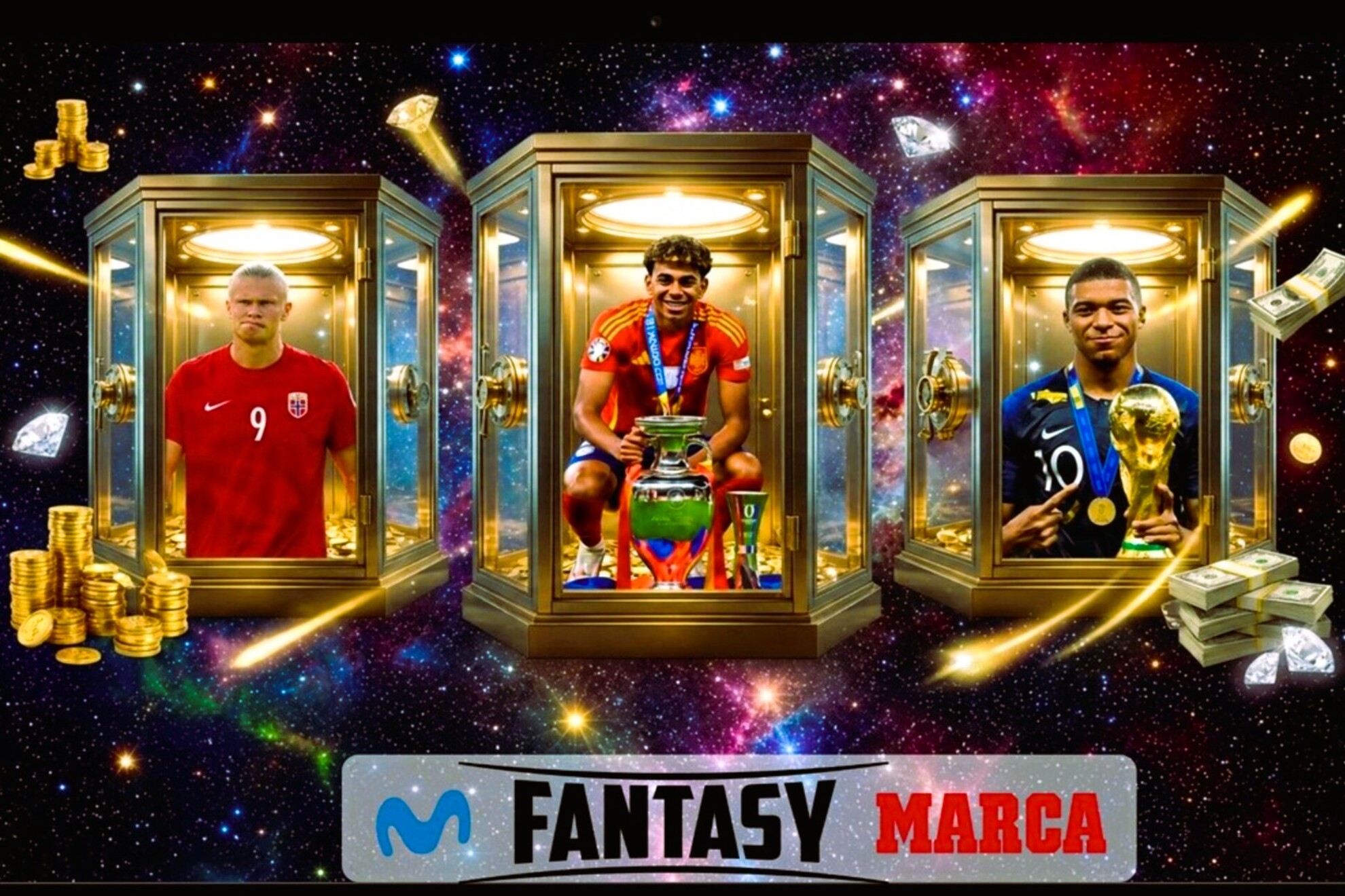 Haaland, Lamine y Mbappé son las tres 'obras de arte' del mercado Mundial.