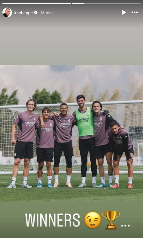 Mbappé's story after today's training.