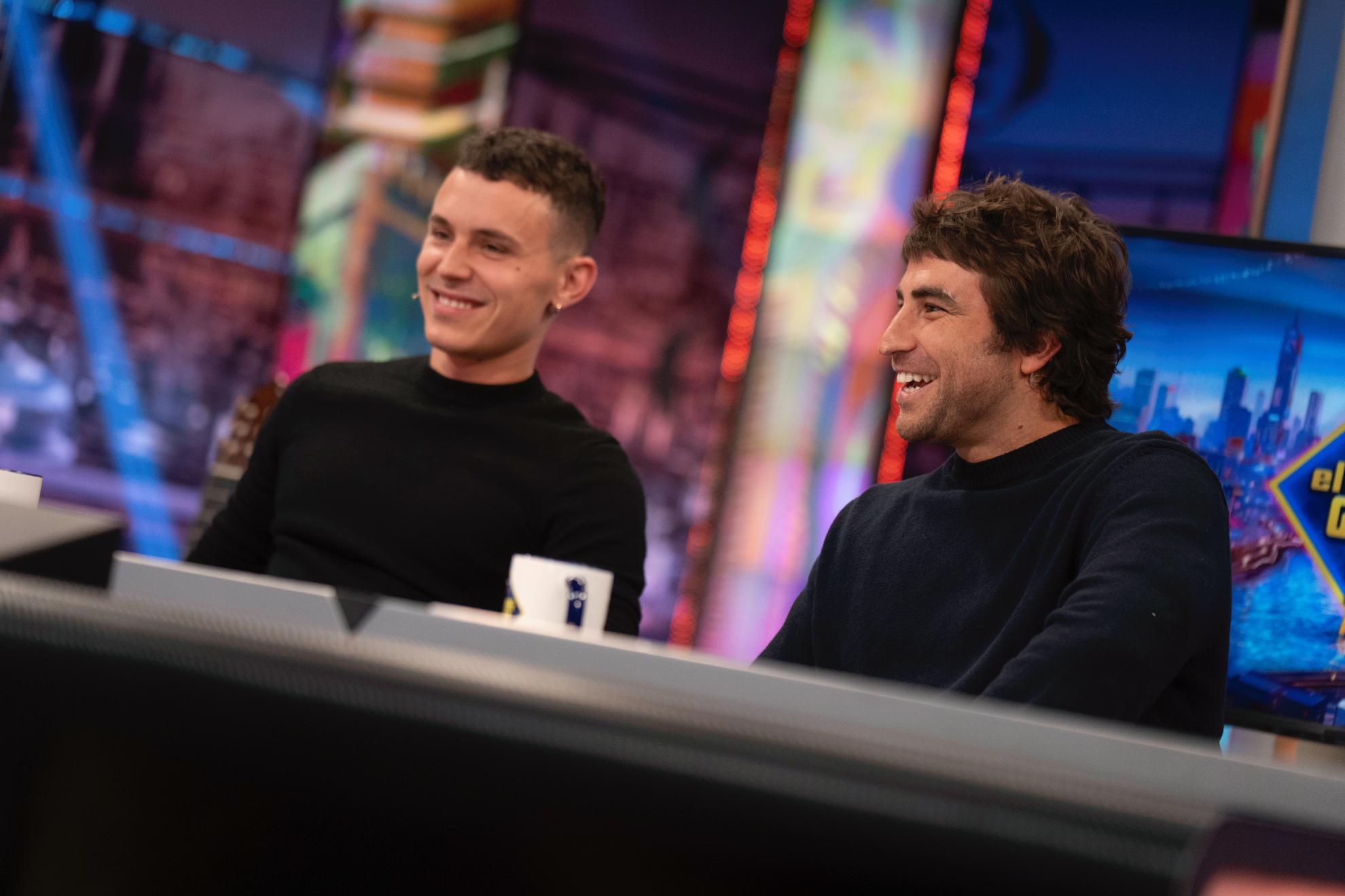 Arón Piper y Marco Cáceres, este martes, durante su visita a 'El Hormiguero'.