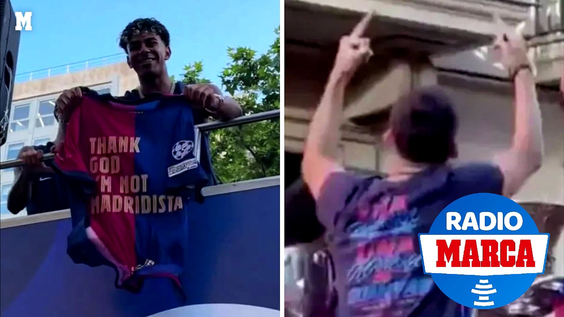 El periodista explotó tras la celebración blaugrana por las calles de Barcelona con mensajes y gestos contra el Real Madrid por parte de Lamine Yamal o Gerard Martín.
