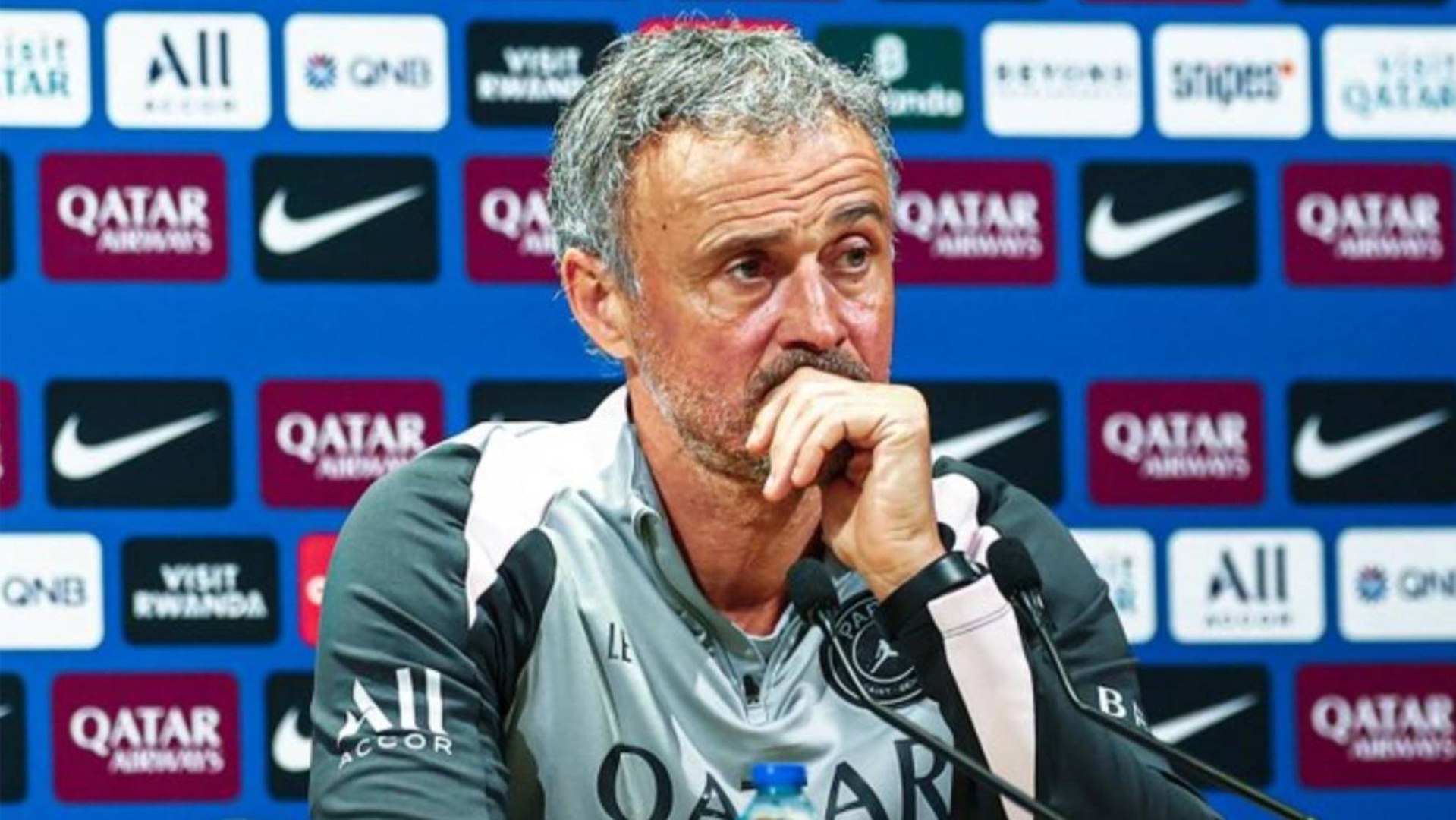 Luis Enrique, en rueda de prensa.