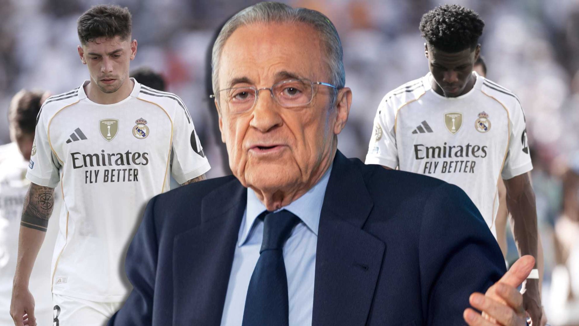 El presidente aseguró que la pelea "está muy mal", pero que le parece mucho más grave que la pelea entre Fede Valverde y Tchouaméni se haya filtrado.