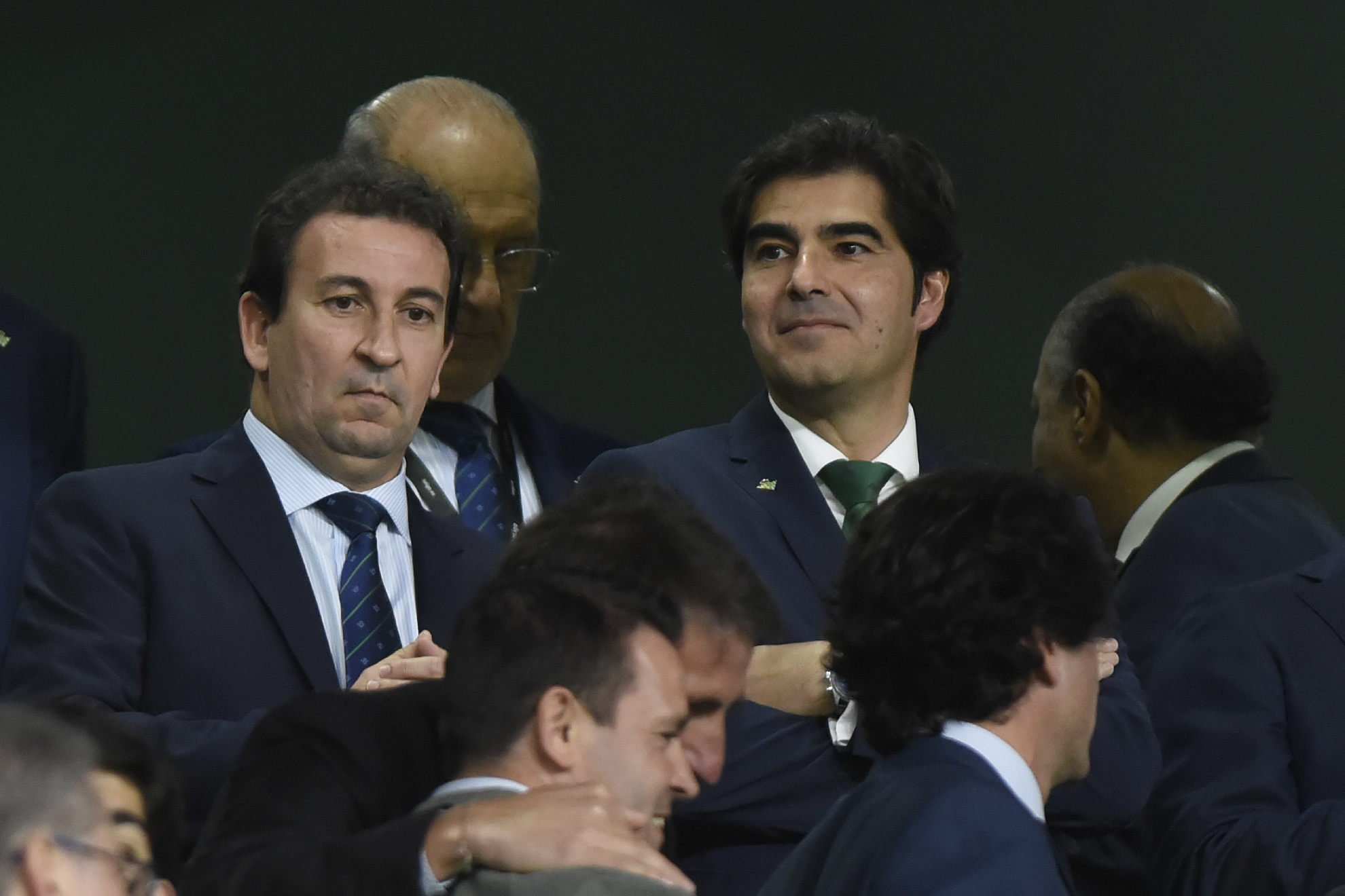 Catalán y Haro, en el palco en un partido