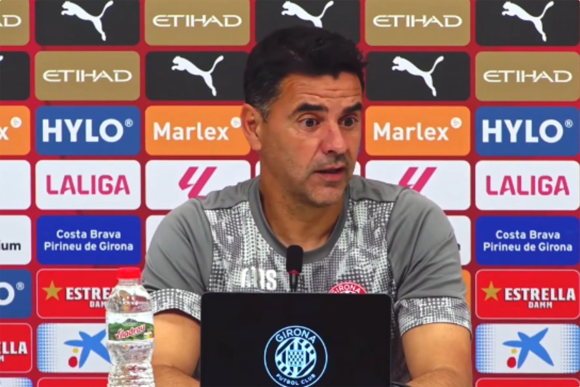 Míchel, en rueda de prensa.