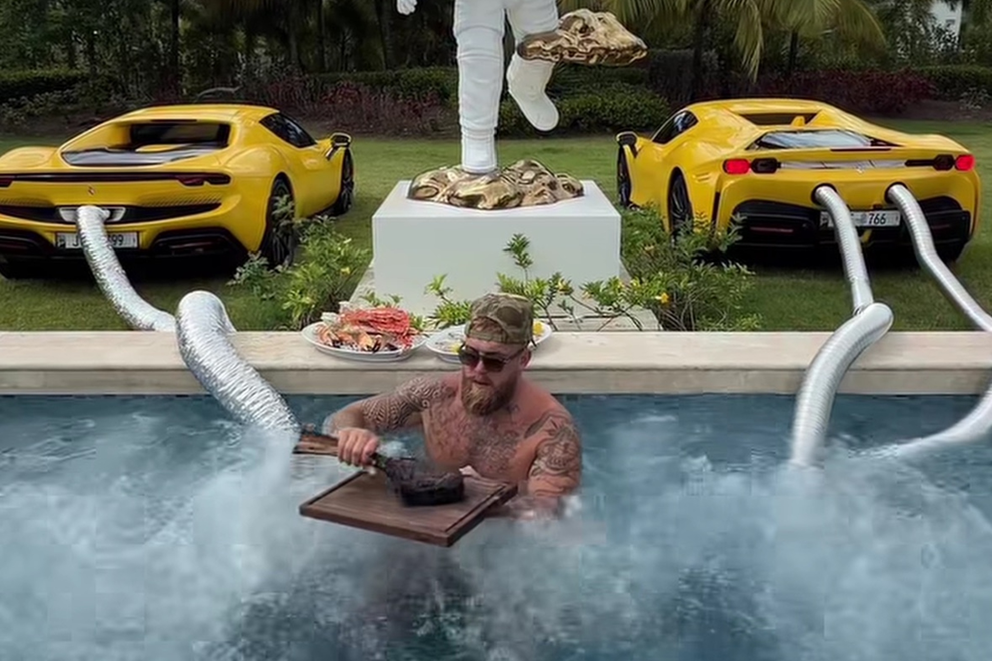 De esta guisa ha aparecido Jake Paul en su última puiblicación de Instagram