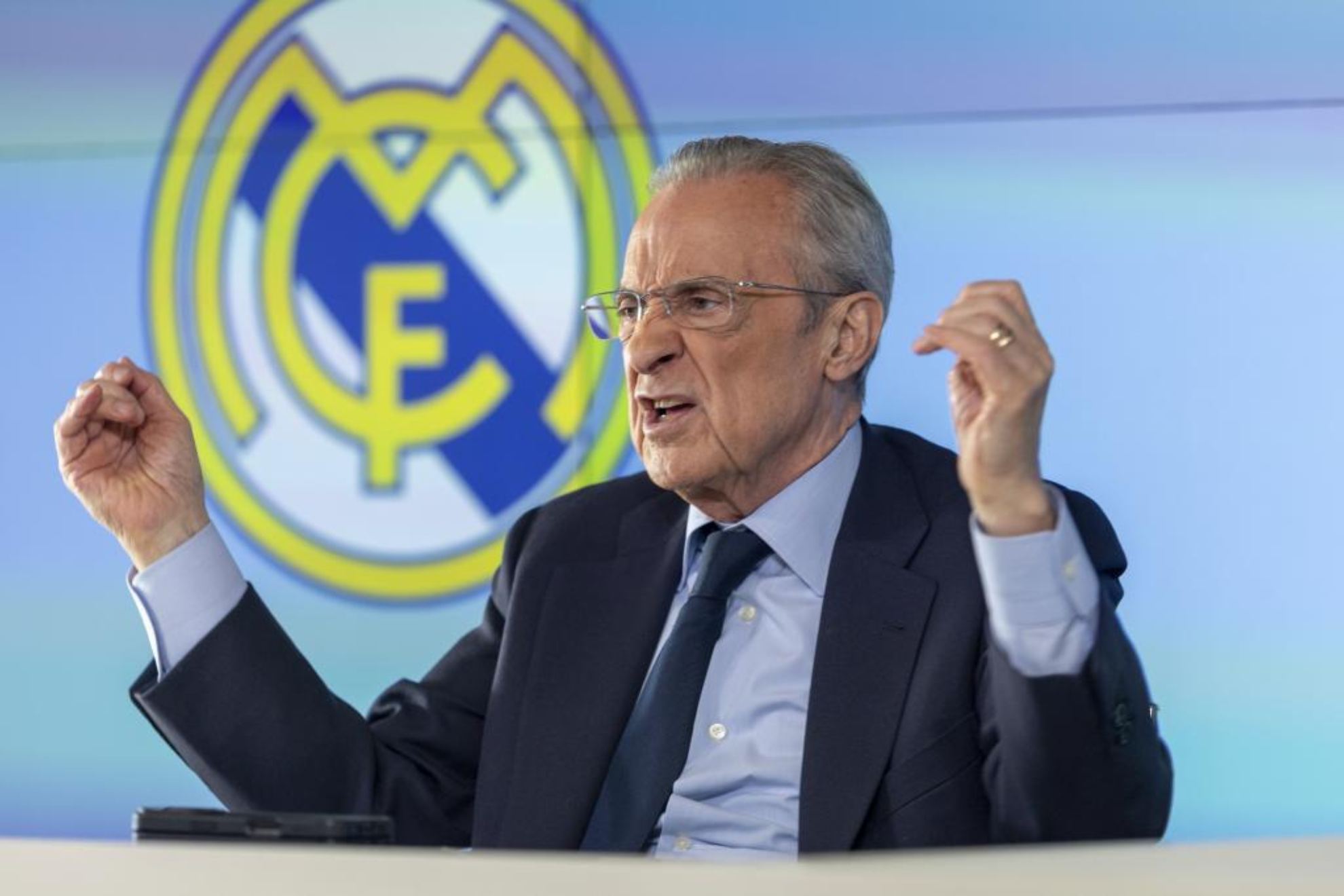 Florentino, en su rueda de prensa.
