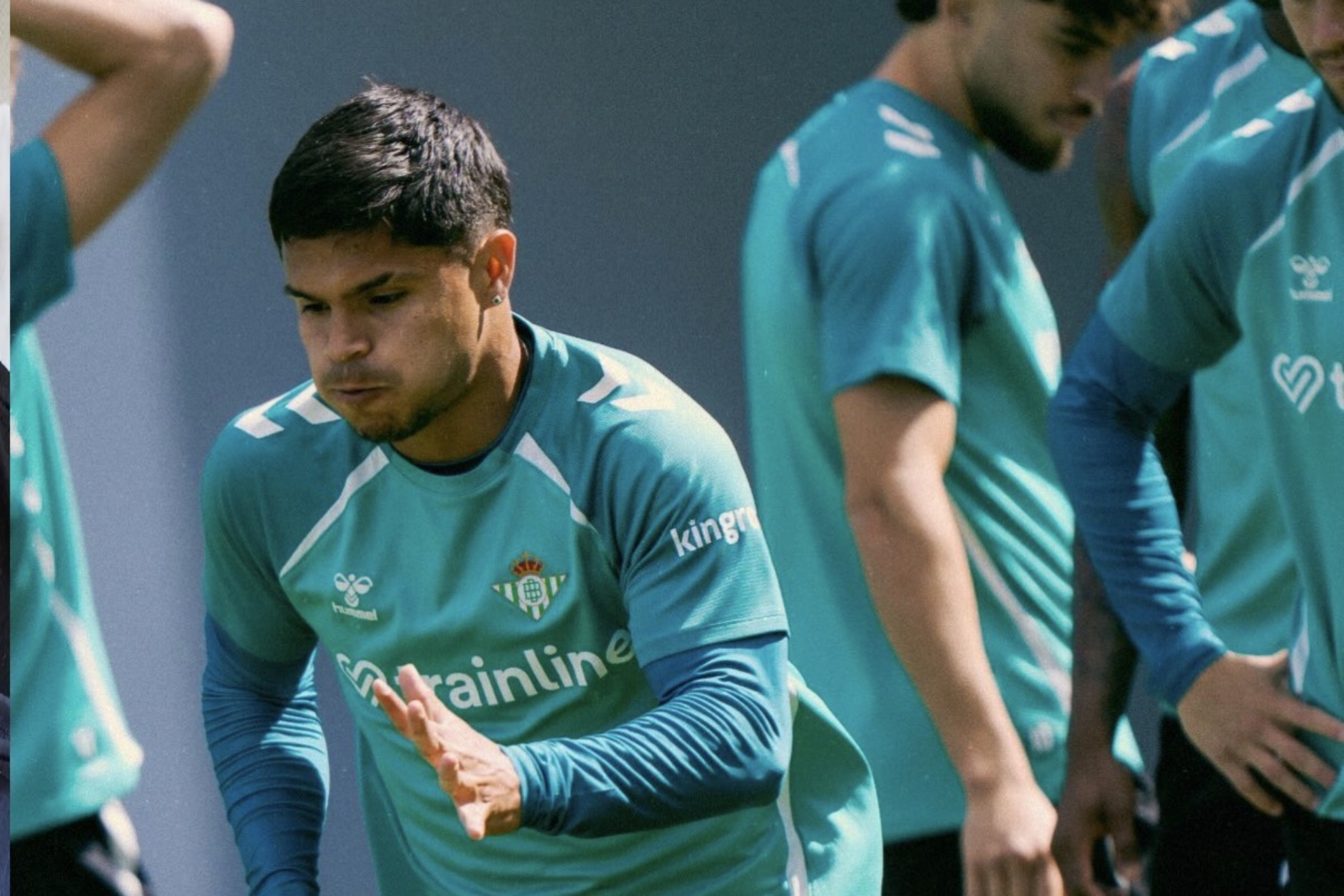 Cucho, en un entrenamiento