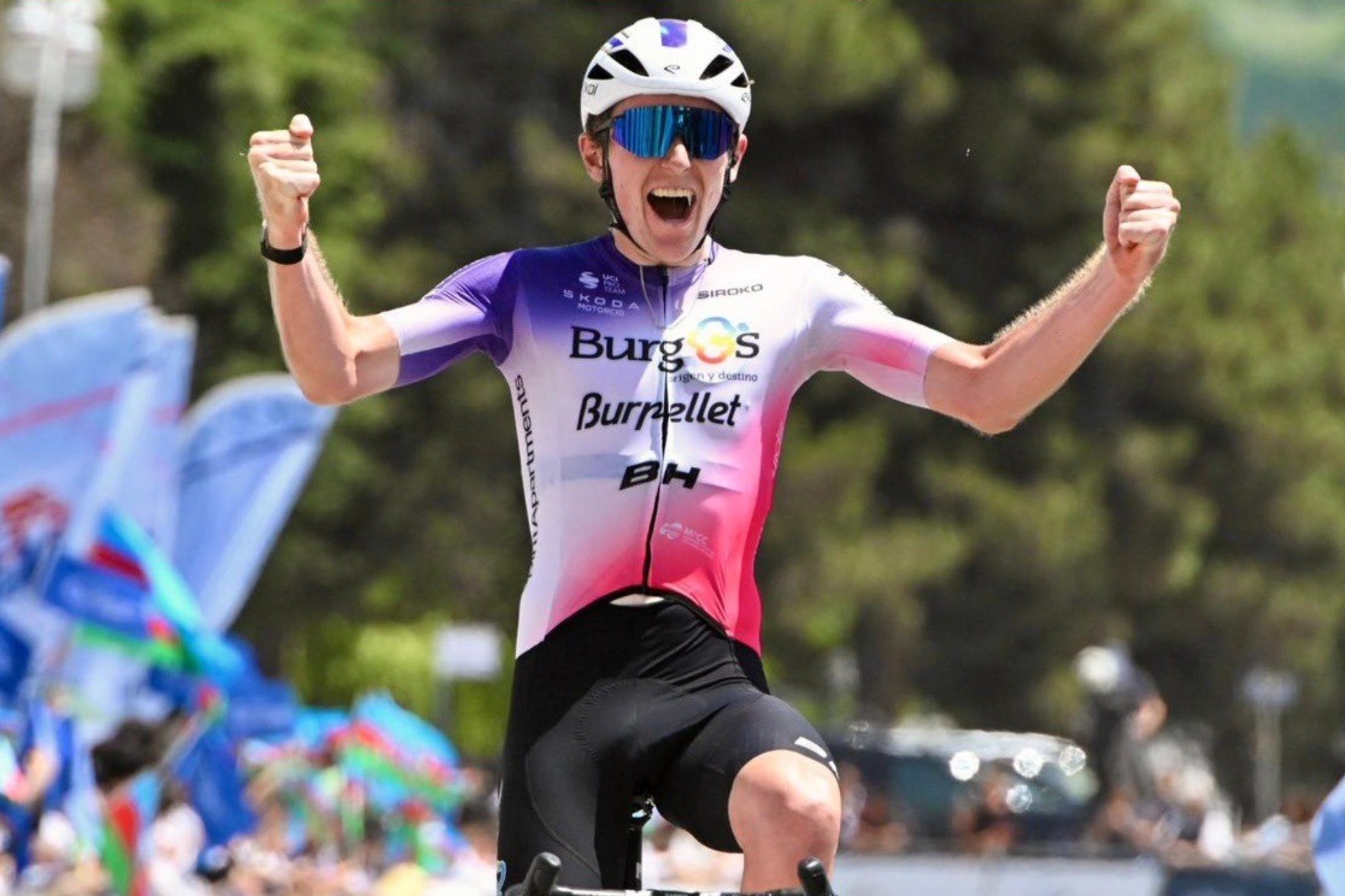 Burnett, celebrando el triunfo.