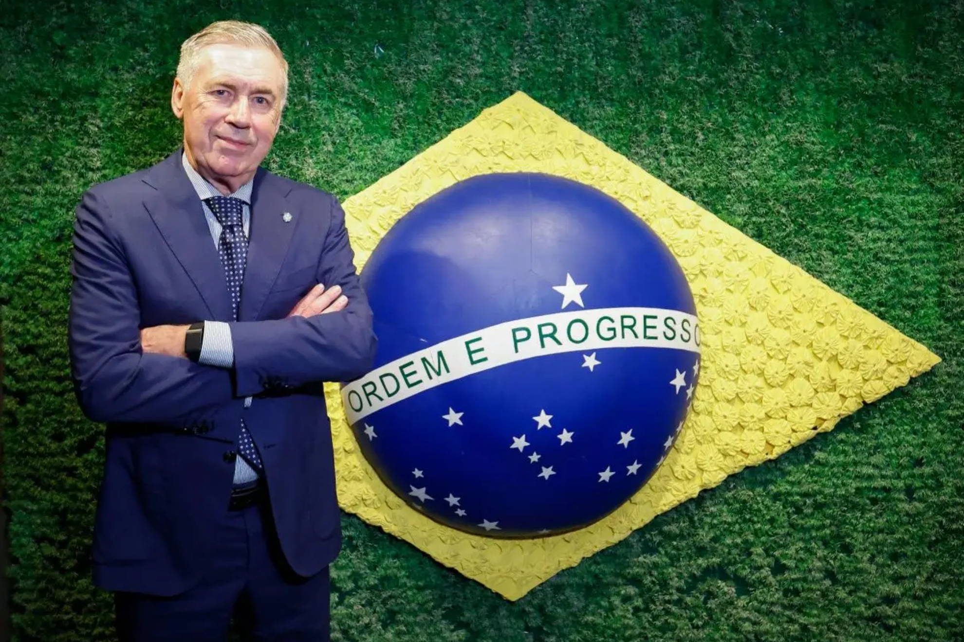 Carlo Ancelotti, con Brasil.