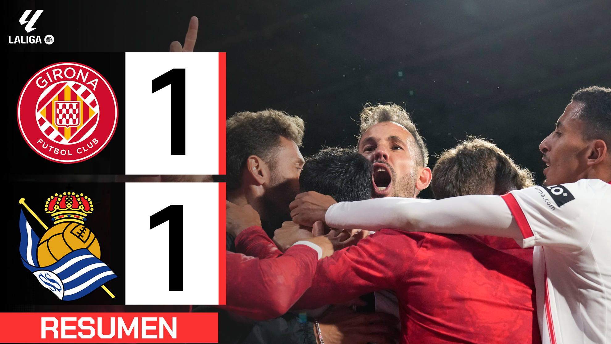 Girona 1-1 Real Sociedad  Resumen LaLiga